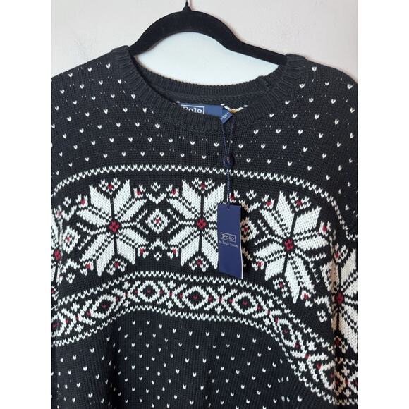 Polo Ralph Lauren Christmas Sweater Cotton Cashmere Blend Knit Long Sleeve $198 - Picture 6 of 10